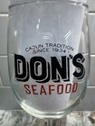 Don s Seafood Stemmed Wine Glass  W  Black   Red Logo On Front  Po-excellent