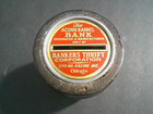 Bankers Thrift Corp  Wooden Barrel Bank  Acorn Barrel Bank Chicago Original Key
