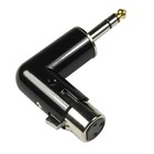 2-pack Hqrp 3-pin Xlr Female To 1 4  Male Trs Angle Adapter W  4 Angle Positions