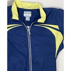 Vintage Dunlop Tennis Track Jacket Full Zip Windbreaker Blue Yellow Size Small