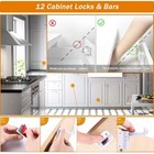 Child Safety Proofing Kit 60 Pack - Cabinet Locks  Corner Protectors  Outlet Cov