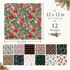24 Sheets Christmas Scrapbook Paper  12 X 12 Inch Double-sided Pattern Pack