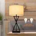 Set Of 2 Bedside Lamps Touch Control 3-way Dimmable Modern Nightstand Table Lamp