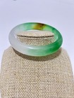 Natural Sea Green And White Jade Bangle Bracelet   49gr