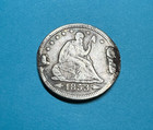 Love Token 1853 Seated Liberty Silver Quarter