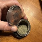 Antique Victorian Pewter Lid Coin Purse Cut Steel Beads Patent March 25 1890 Euc