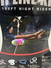 Slackers 100 Ft Night Rider Zip Line Complete Kit W  Light Up Seat 200 Lb Limit