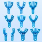 12pcs Dental Impression Trays Perforated Plastic Denture Trays Upper lower L m s
