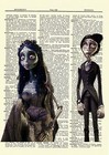 The Corpse Bride Dictionary Art Print Poster Burton Emily Victor Johnny Helena