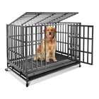 New Heavy Duty Dog Kennel Pet Iron Crate Cage 47 Inch Stackable