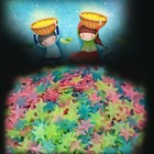 100pcs 3d Stars Glow In The Dark Luminous Fluorescent Wall Stickers Room Decor
