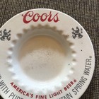 Vintage Coors Brewing Company Ceramic Round 6    Ash Tray  Golden  Co 