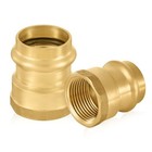  pieces   Brass Press Fittings  1 Inch Press X 1 Inch Female 1 press X 1 fnpt 2