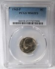 1943  1945 Silver War Nickels   1946d Jefferson Nickel Pcgs Ms65fs   Ms64 Aq751