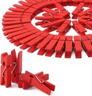  pack Of 100  Mini Colored Clothes Pins  red  About 1 38  Long With 82 Red 