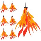 6 Pcs Bike Streamers  10 Inch Colorful Flame Bicycle Tassels For Handlebar  