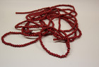 Vintage Cran Red Wooden 1 4    Small Beads X3 Strands Rustic Christmas Garland 9   