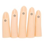 5 Pcs Silicone Practice Fingers For Nail Art Training Mannequin Hand