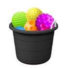  Black 17-gallon Storage Tub - Flexible Plastic  Rope Handles  Utility Bucket