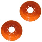  2  Orange Steel 8 25 X 16 5 Wheel Rims 8 Lug Fits Bobcat Skid Steer Loader