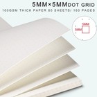 A5 Bullet Journal 3-pack  100gsm Dotted Notebook  Transparent Cover   Stencils