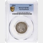 Newfoundland  Canada  1894 Victoria Twenty Cents  20 Cents  Pcgs Xf 40 