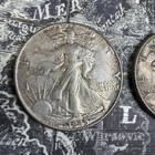    2    1 Fv Walking Liberty Halves Exact Coins Pictured Randomly 2 Pieces