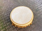 Coffee Table Louis Xvi Gold Leaf French Vintage W  Marble Top 1960s Chic
