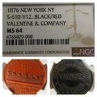 Valentine Co Varnishes S-610-v12 Ny Ngc Ms64 Blk red Hard Rubber 1876 Centennial