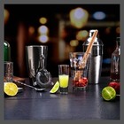 Libbey Stainless Steel Glass Wood Bar Tool Kit Barware Bartender Set Mixologist