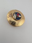 Vintage Eucharistic Pyx Gold Tone Round Box Container For Communion Wafers