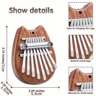 8-tone Mini Thumb Piano Crystal Acrylic Klimba 8-tone Bear Finger Piano