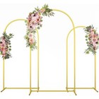 Set Of 3 Metal Arch Backdrop Stand Wedding Frame For Birthday Party 7 2 6 6 6ft