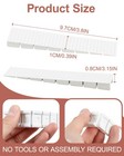 12 Pcs Heavy Duty Plastic Shims For Leveling - Slotted Furniture Wedges White
