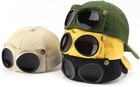 Canvas Color Baseball Pilot  Cap Multi Style W   Goggle Sunglasses