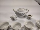 Vintage Child s Porcelain Ceramic Toy Tea Set Birthday Mice Japan Rare  13 Pcs 