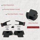 4 Rear Drop Kit W shackles   Hangers For 1988-1998 Chevy Silverado gmc Sierra   