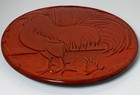 Frankoma Rooster Trivet Pottery Bright Orange Chicken 94tr Vtg Kitchen 6 25  D