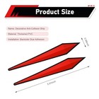  4pcs Car Door Edge Guard Protector  Pvc Rearview Anti-collision Bumper Red