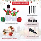 Costway 6ft   5ft Christmas Inflatable Snowmen Blow Up Christmas Decoration