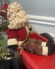 Kentucky Crafted country Santa Handcrafted Vintage W tag 1992 Sitting Santa 