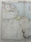 1883 North Brazil   The Guianas Original Antique Colour Map By Letts