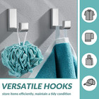 Polished Chrome Towel Hook 2 Pack  304 Stainless Steel Robe Hook  Wall Mounted