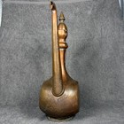 Antique Persian Copper Aftaba Dallah Coffee Pot Hand Etched Deer Animals 14 5 