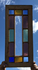 Antique Small Wood 13 Lite 13x28 Stained Textured Glass Window Sash Old 666-25b