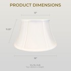 Royal Designs Shallow Drum Bell Billiotte Lamp Shade  White  13 X 19 X 11 26    