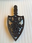 Vintage Wilton Black Cast Iron Footed Trivet Sad Iron Country Farmhouse Hot Pad