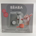 Beaba Babycook Solo Baby Food Processor Steam Cook Blend   Grey  New