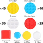 155pcs Bump Dots For Visually Impaired  Low Vision Aids Braille Stickers Assorte