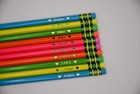 12 Personalized Ticonderoga Neon  2 Pencils Custom Name School Gift Set